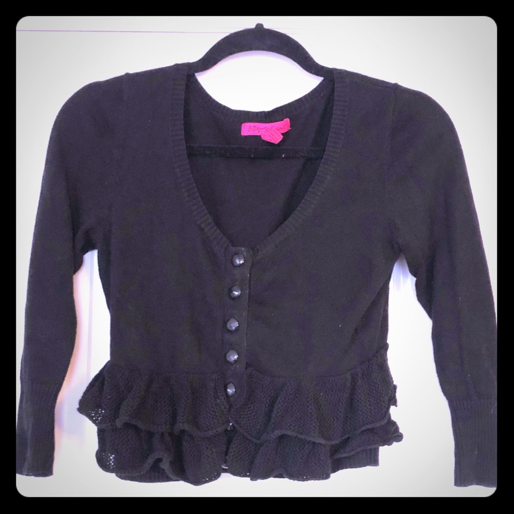 Betsey Johnson Cropped Cardigan